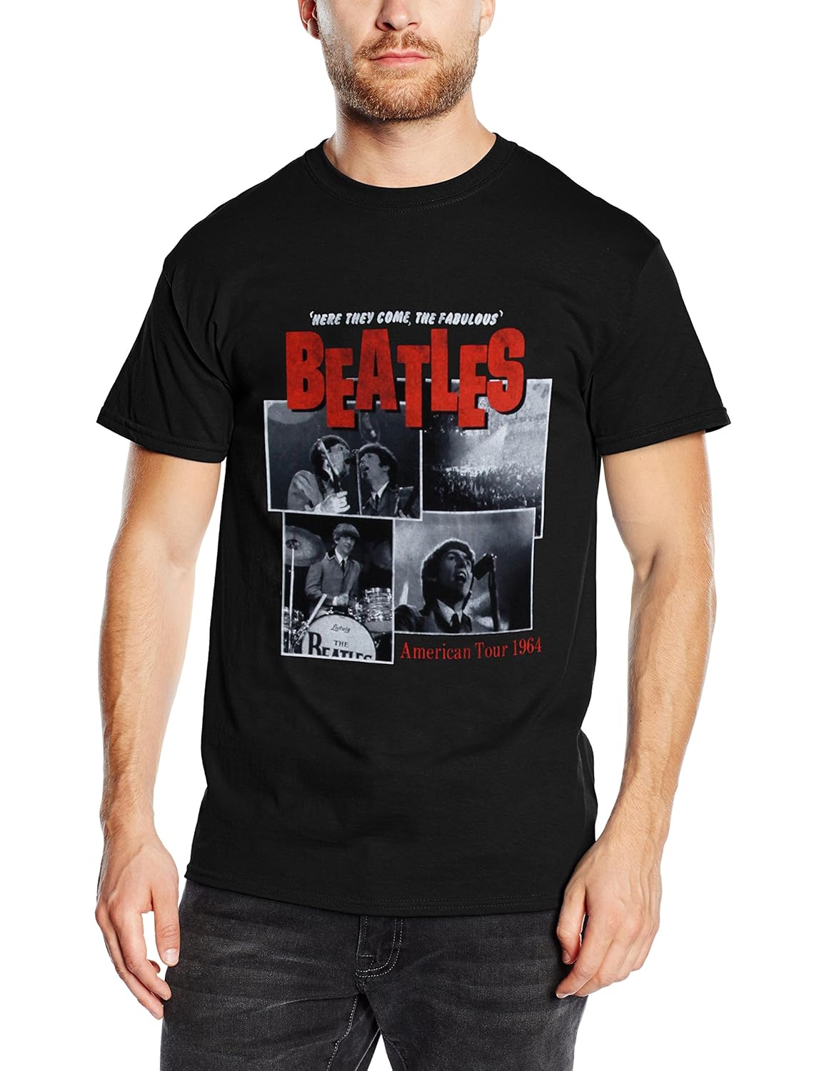 the beatles 男式 here 他们 come 短袖 t 恤